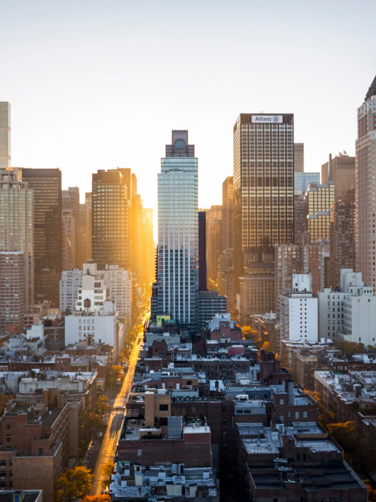 city landscape sunset