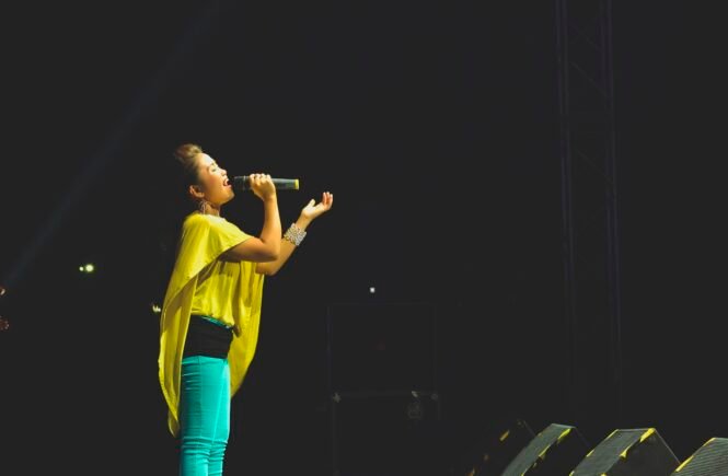 woman singing