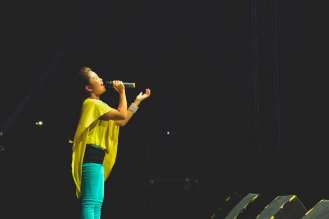 woman singing