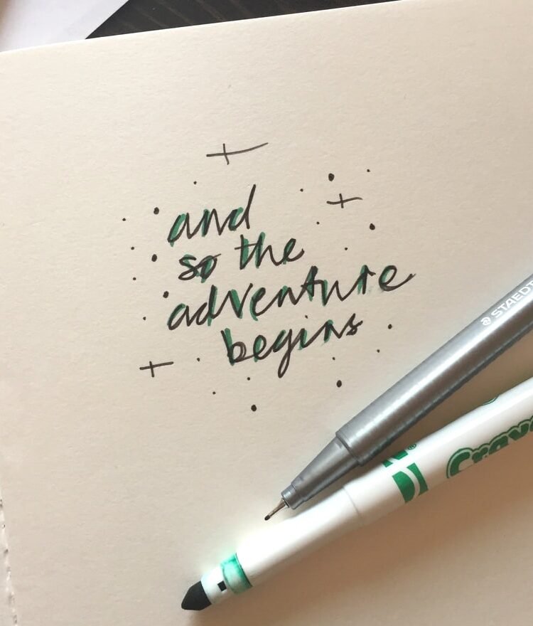 so the adventure begins pen paper